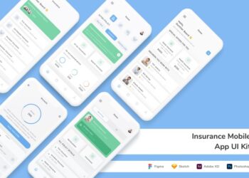 Insurance Mobile App UI Kit Graphic by betush · Creative Fabrica