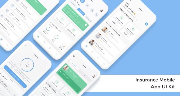 Insurance Mobile App UI Kit Graphic by betush · Creative Fabrica